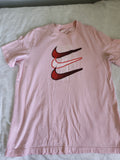 Pre-Loved Nike Men's Pink Tee — Size Large
